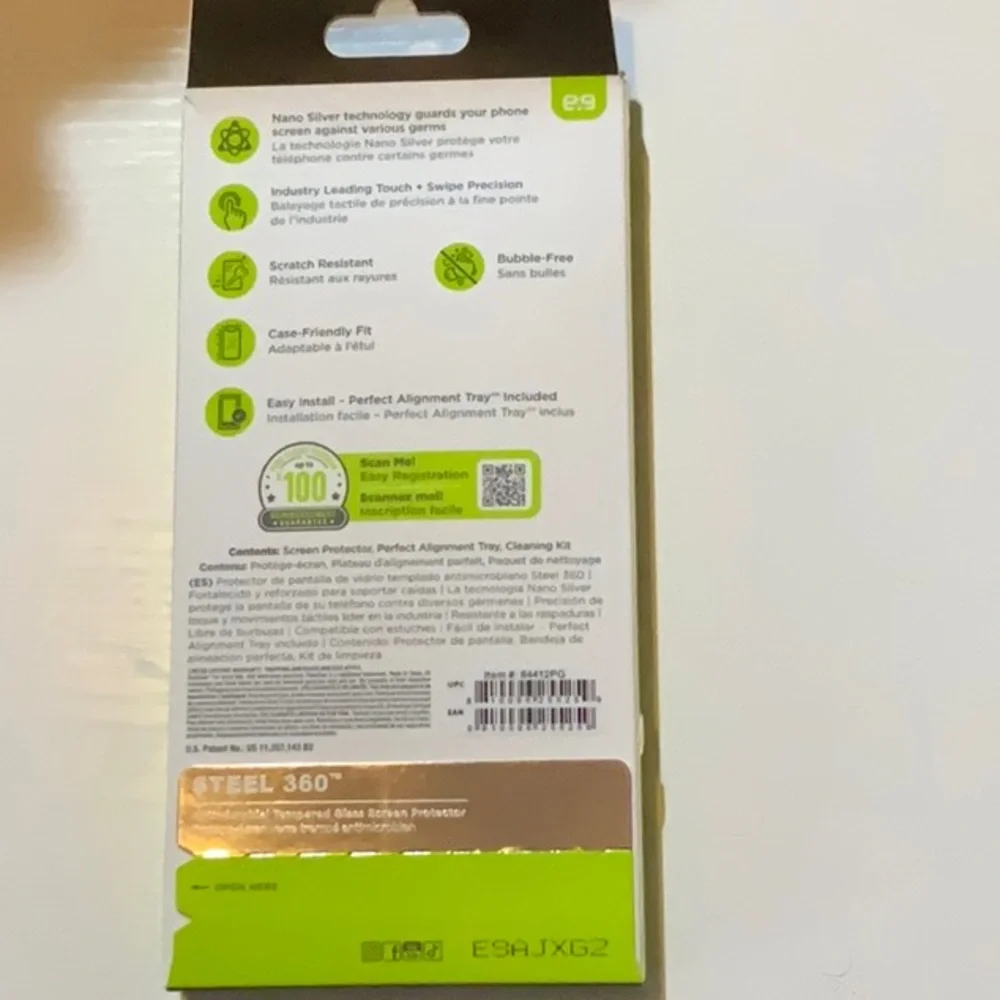 Steel 360° Antimicrobial Screen Protector for iPhone 15 Pro - Black